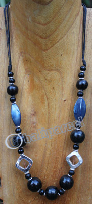 Necklace, Made From Resin, Metal And Sono Wood