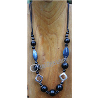 Necklace, Made From Resin, Metal And Sono Wood