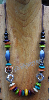 Necklace, Made From Resin, Metal And Sono Wood