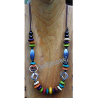 Necklace, Made From Resin, Metal And Sono Wood