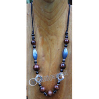 Necklace, Made From Resin Metal And Sono Wood