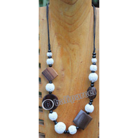 Necklace, Made From Sono Wood With Beaded Balls