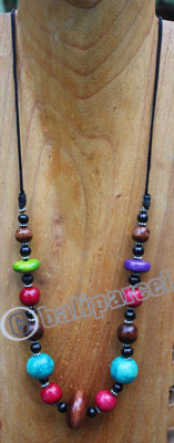 Necklace, Made From Sono Wood With Metal