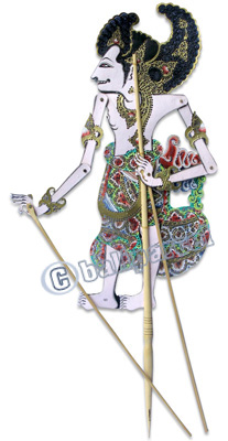 Leather Puppet, Bali Hindu Mythical Figure: Arjuna