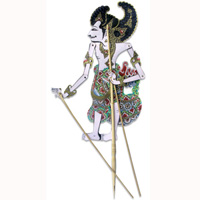Leather Puppet, Bali Hindu Mythical Figure: Arjuna