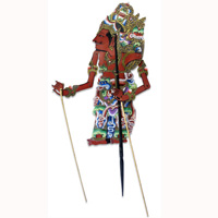 Leather Puppet, Bali Hindu Mythical Figure: Basu Dewa
