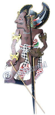 Leather Puppet, Bali Hindu Mythical Figure: Bima