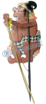 Leather Puppet, Bali Hindu Mythical Figure: Merdah
