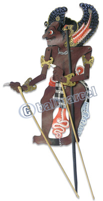 Leather Puppet, Bali Hindu Mythical Figure: Bima