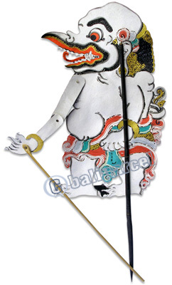 Leather Puppet, Bali Hindu Mythical Figure: Raksasa Gacok