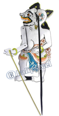 Leather Puppet, Bali Hindu Mythical Figure: Jagor Manik