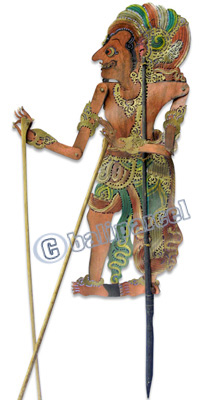 Leather Puppet, Bali Hindu Mythical Figure: Jaya Drata