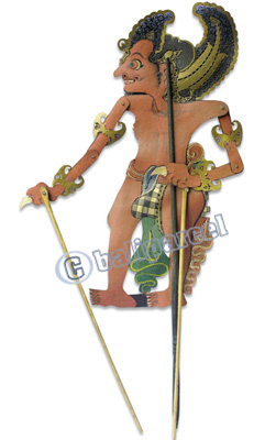Leather Puppet, Bali Hindu Mythical Figure: Bima