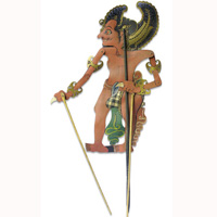 Leather Puppet, Bali Hindu Mythical Figure: Bima