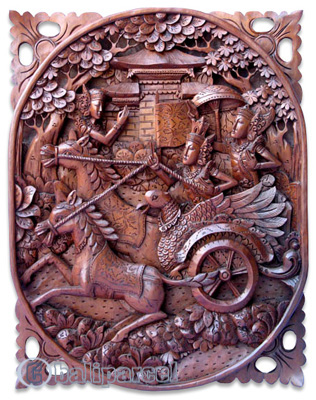 Wooden Wallhanging, Handcarved From Magnolia Wood