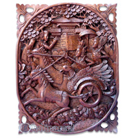 Wooden Wallhanging, Handcarved From Magnolia Wood