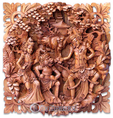 Wooden Wallhanging, Handcarved From Magnolia Wood