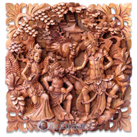 Wooden Wallhanging, Handcarved From Magnolia Wood