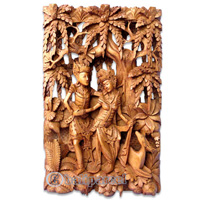 Wooden Wallhanging, Handcarved From Magnolia Wood