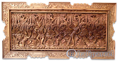Wooden Wallhanging, Handcarved From Magnolia Wood