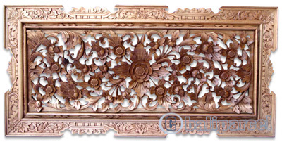 Wooden Wallhanging, Handcarved From Magnolia Wood
