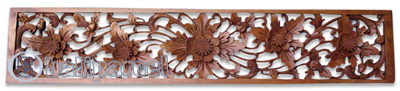 Wooden Wallhanging, Handcarved From Magnolia Wood