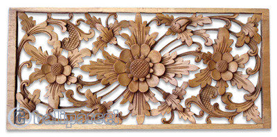 Wooden Wallhanging, Handcarved From Magnolia Wood
