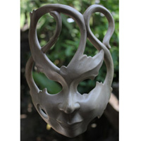 Wooden Mask Carving, Hand Carved From Waru Wood