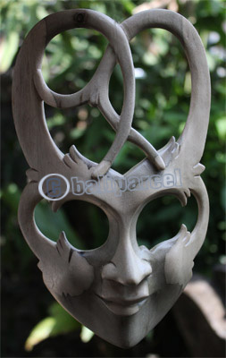 Wooden Mask Carving, Hand Carved From Waru Wood