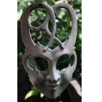 Wooden Mask Carving, Hand Carved From Waru Wood