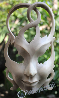Wooden Mask Carving, Hand Carved From Waru Wood