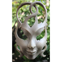 Wooden Mask Carving, Hand Carved From Waru Wood