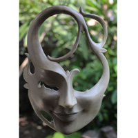 Wooden Mask Carving, Hand Carved From Waru Wood
