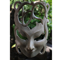 Wooden Mask Carving, Hand Carved From Waru Wood