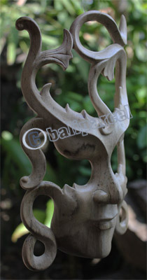 Wooden Mask Carving, Hand Carved From Waru Wood
