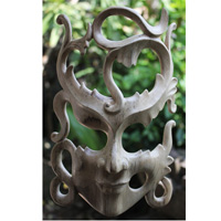 Wooden Mask Carving, Hand Carved From Waru Wood