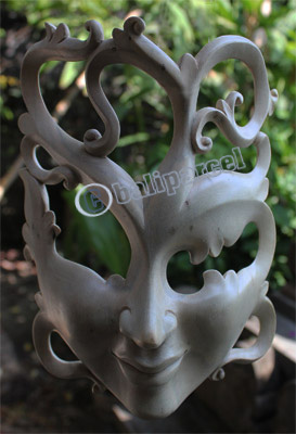Wooden Mask Carving, Hand Carved From Waru Wood