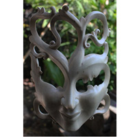 Wooden Mask Carving, Hand Carved From Waru Wood
