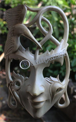 Wooden Mask Carving, Hand Carved From Waru Wood