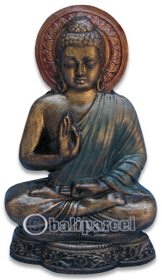 Buddha Meditating Statue, Handmade From Fiberglass