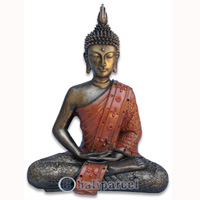 Buddha Meditating Statue, Handmade From Fiberglass
