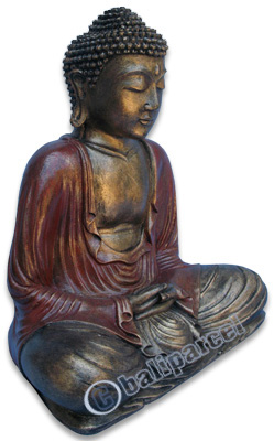 Buddha Meditating Statue, Handmade From Fiberglass