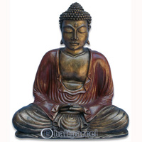 Buddha Meditating Statue, Handmade From Fiberglass
