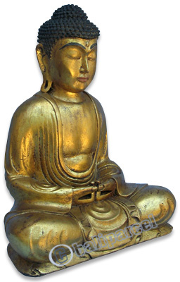 Buddha Meditating Statue, Handmade From Fiberglass