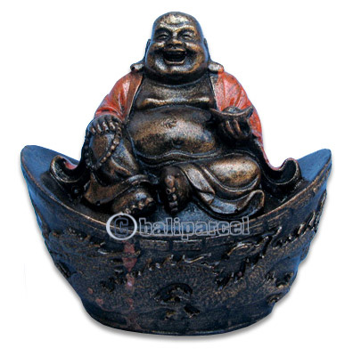 Happy Buddha, Handmade From Fiberglass