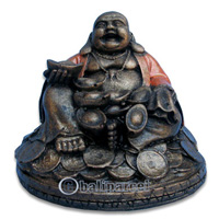 Happy Buddha, Handmade From Fiberglass