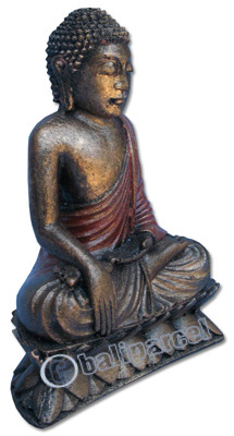 Buddha Meditating Statue, Handmade From Fiberglass