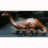 Wooden Walking Rhinoceros, Hand Carved From Suar Wood