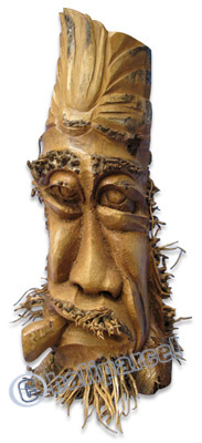 Bamboo Vase, Handmade From Bamboo Root