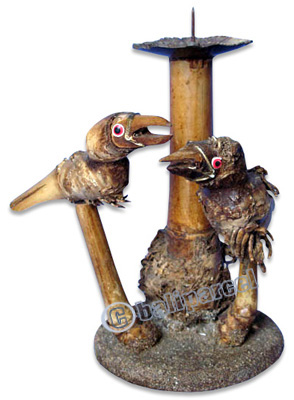 Bamboo Candleholder, Handmade From Bamboo Root